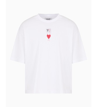 EA7unisex. 7X000038_AF13243 T-shirt korte mouw wit (XXL), Casual, Katoen, Korte mouwen