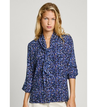 Pepe Jeans para mujer. PL304973 Blusa Arisa azul (XS), Casual, Viscosa, Manga larga