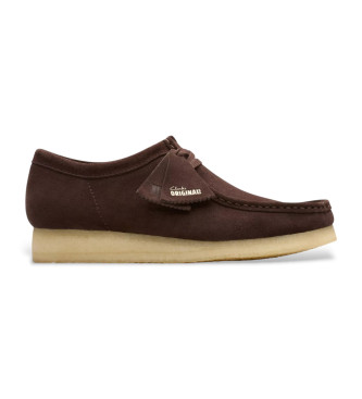 Clarks para hombre. 26156606 Zapatos de piel Wallabee marrón (44), Plano, Ante, Cordones, Casual