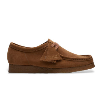 Clarks para hombre. 26155518 Zapatos de piel Wallabee marrón (40), Plano, Ante, Cordones, Casual