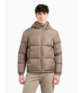 A|X Armani Exchange para hombre. XM000348AF12286U6107 Chaqueta Acolchada marrón (XXL), Beige, Casual, Poliamida
