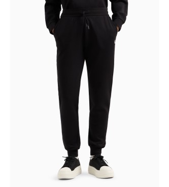 A|X Armani Exchange para mujer. XW000824AF10818UC001 Pantalón Joggers Small Logo negro (M), Algodón, Clásico