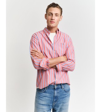 Gant para hombre. 3250011 Camisa de popelina clásica de rayas Regular Fit rosa (5XL), Casual, Algodón, Manga larga
