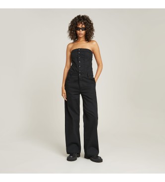 G-Starvoor vrouwen. D13805-D189-001 Pak Apr 30 jaar blauw (S), Casual, Katoen, Denim, Mouwloos / spaghettibandjes