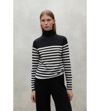 ECOALFvoor vrouwen. MCWGAKNFAYAS0664W24-319 Faya trui zwart (M), Casual, Lange mouwen, Duurzaam, Gerecyclede Wol