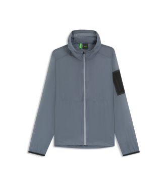 BOSS para hombre. 50541879 Chaqueta plegable repelente al agua gris (M), Casual, Poliamida