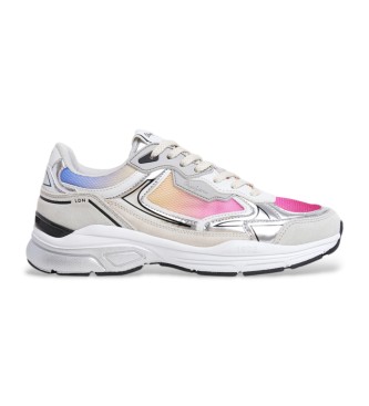 Pepe Jeansvoor vrouwen. PLS60030 Dave Colors grijs leren sportschoenen (36), Plat, Veters, Casual