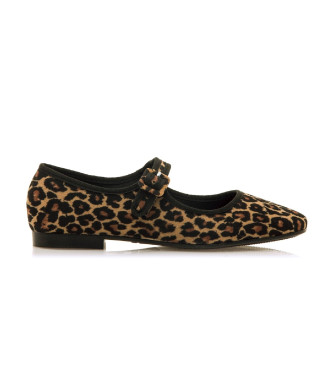 MTNGvoor vrouwen. 59371 Camille schoenen met dierenprint (39), Stof, 1 tot 3 cm, Gesp, Casual
