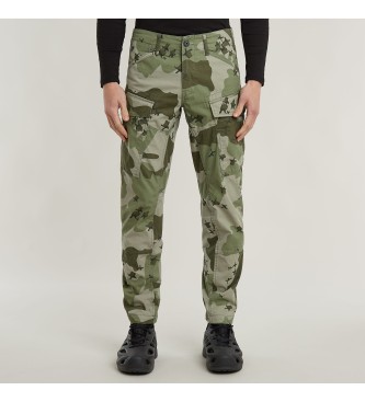 G-Starvoor mannen. D25831-E026-H351 Cargo regular taps toelopende broek groen (34/34), Casual, Camouflage, Katoen
