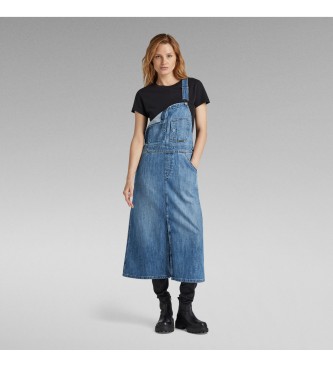 G-Starvoor vrouwen. D24351-D536-G326 Blauwe salopette (M), Casual, Katoen, Denim