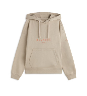ECOALFvoor vrouwen. MCWGASTMANIS0800S24-008 Manisa beige sweatshirt (S), Casual, Biologisch katoen, Duurzaam