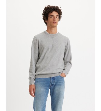 Levi's para hombre. A7207-0000 Jersey ligero Housemark gris (S), Casual, Algodón, Manga larga