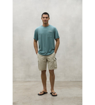 Camiseta Dera verde (M), Casual, Manga corta, Algodón Orgánico, Sostenible, Algodón Recicla