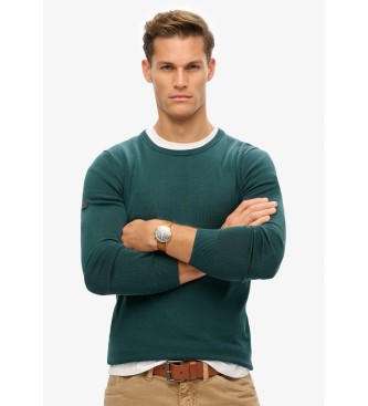 Superdryvoor mannen. M6110667A Essentieel sweatshirt groen (M), Casual, Katoen