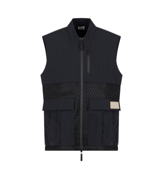 EA7unisex. 7X000117_AF14275 Gilet met zwarte veren (XXL), Casual, Polyamide