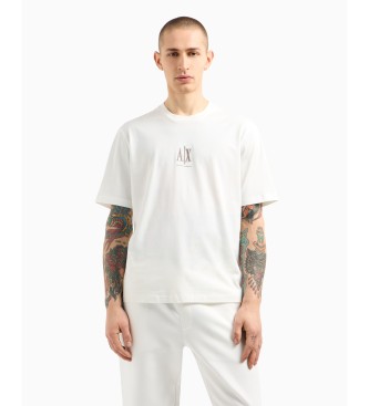 Armani Exchangevoor mannen. XM000363AF12308U0009 T-shirt met korte mouwen en ronde hals wit (M), Casual, Katoen