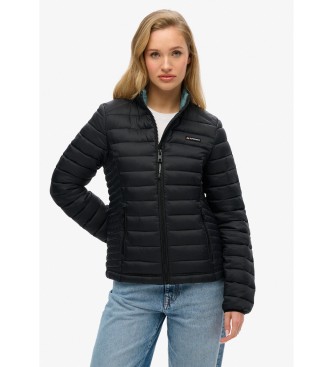 Superdry para mujer. W5011835A Chaqueta acolchada Fuji Lite (XS), Negro, Casual, Nylon