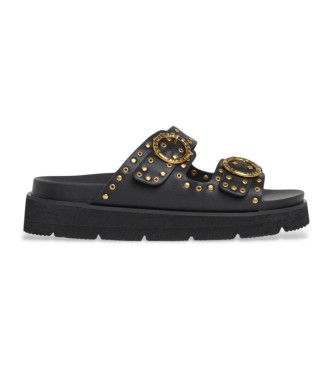 Pepe Jeans para mujer. PLS90679 Sandalias Pola Buckle negro (40), 1 a 3cm, Ninguno, Casual