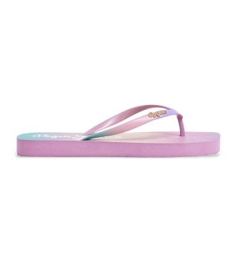Pepe Jeans para mujer. PLS70162 Chanclas Rave Colors lila (38), Plano, Ninguno, Beachwear
