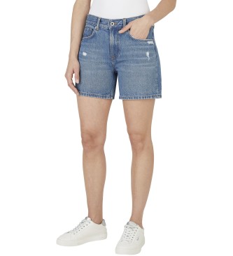 Pepe Jeans para mujer. PL801188IC6 Short Regular Hw Mable azul (31), Casual, Algodón, Denim, Sostenible