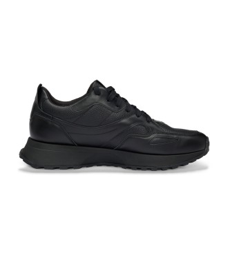 BOSS para hombre. 50529520 Zapatillas deportivas de piel negro (41), Plano, Cordones, Casual