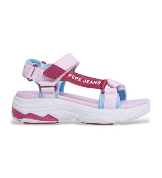 Pepe Jeans para mujer/niña. PGS90205 Sandalias Mavel rosa (36), 1 a 3cm, Velcro, Casual, moda infantil