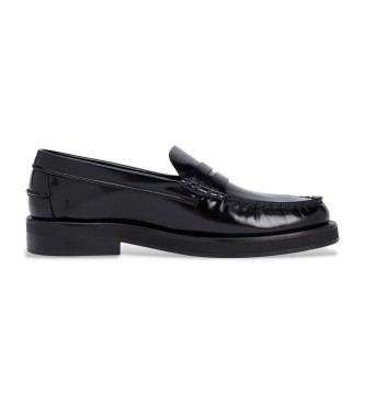 Tommy Hilfiger para hombre. FM0FM05624 Mocasines de Piel Abra negro (41), Plano, Ninguno, Casual, Clásico
