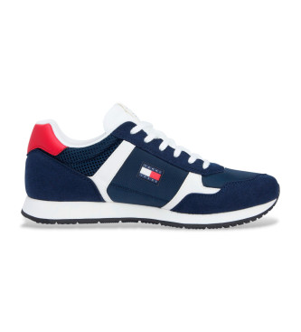 Tommy Jeans para hombre. EM0EM01617 Zapatillas Run marino (42), Plano, Cordones, Casual