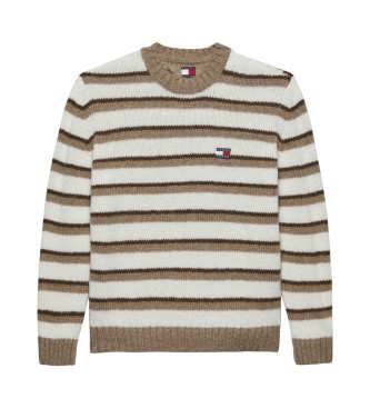 Tommy Jeans para hombre. DM0DM22109 Jersey Elegant taupe (S), Casual, Acrílico