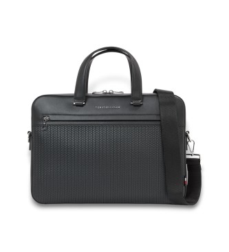 Tommy Hilfiger para hombre. AM0AM13660 Maletín Tejido negro (OSFA), Casual, Poliuretano
