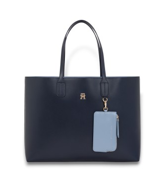 Tommy Hilfiger para mujer. AW0AW17667 Bolso Icon Tote marino (OSFA), Casual, Poliuretano
