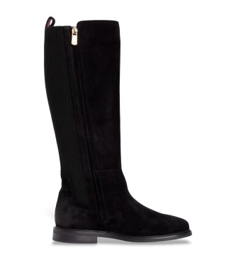 Tommy Hilfiger para mujer. FW0FW08779 Botas de Piel Gamuza negro (38), 1 a 3cm, Cremallera, Casual