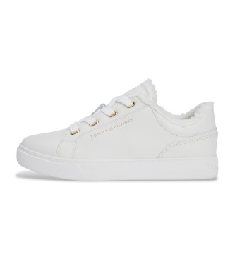 Tommy Hilfiger para mujer. FW0FW08824 Zapatillas de Piel Informales blanco (36), Plano, Cordones, Casual