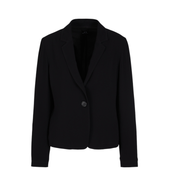 Armani Exchange para mujer. XW000178AF12741UC001 Blazer Desestructurado de Corte Único negro (S), Casual, Viscosa