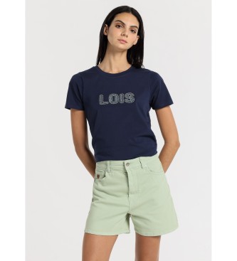 Lois Jeans para mujer. 217332342 Short color mom fit - Tiro largo 5 bolsillos verde (31), Casual, Algodón