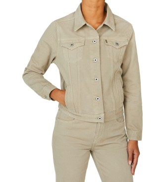 Chaqueta regular beige (XS), Casual, Algodón