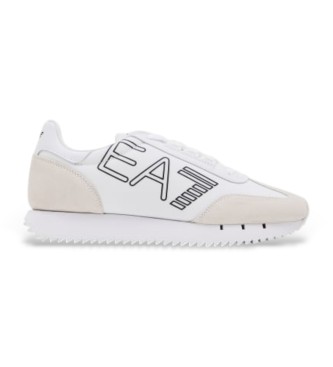 EA7 unisex. X8X101_XK257 Zapatillas Black&white Vintage blanco (43 1/3), Plano, Cordones, Casual