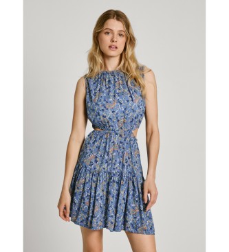 Pepe Jeans para mujer. PL953562 Vestido Mindy azul (L), Casual, Modal, Sin mangas / Tirantes