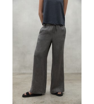 ECOALFvoor vrouwen. MCWGAPAMOSA00710S24-306 Mosa broek grijs (M), Casual, Vlas