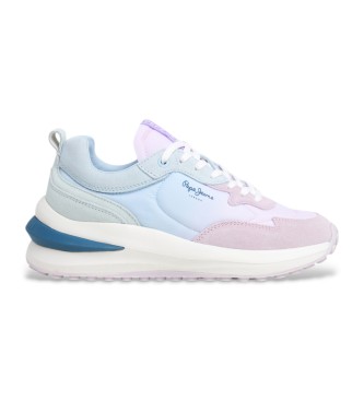 Pepe Jeansvoor vrouwen. PLS60044 Wislow Colors leren pantoffels blauw, paars (40), Plat, Veters, Casual, Lila