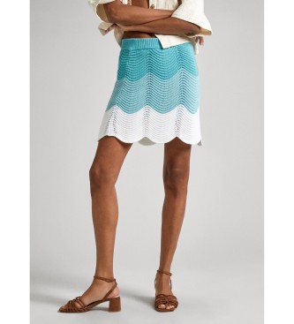 Pepe Jeans para mujer. PL901126 Falda Galea azul (XS), Casual, Algodón