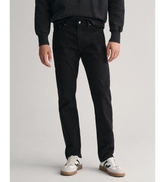 Gant para hombre. 1000263 Jeans Regular Fit Desert negro (36/34), Casual, Algodón, Denim
