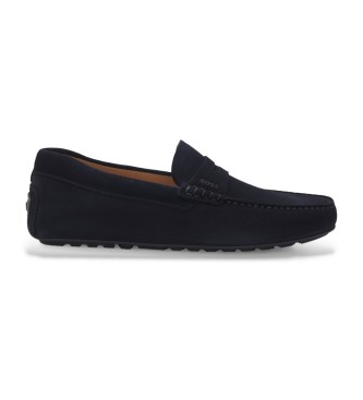 Noel loafers i marinblå läder