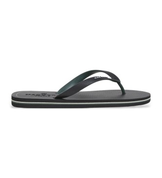 Hackett London para hombre. HMS21461 Chanclas Capri Contour negro (41), Plano, Ninguno, Casual, Beachwear