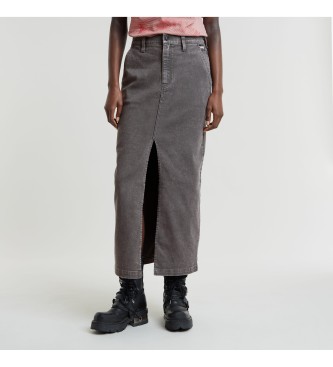 G-Starvoor vrouwen. D25237-D730-1468 Midi kokerrok grijs (30), Casual, Katoen