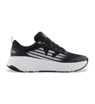 EA7unisex. X8X239_XK432 Trainers Kobra zwart (42), Plat, Veters, Casual, Sportief, Meerdere sporten