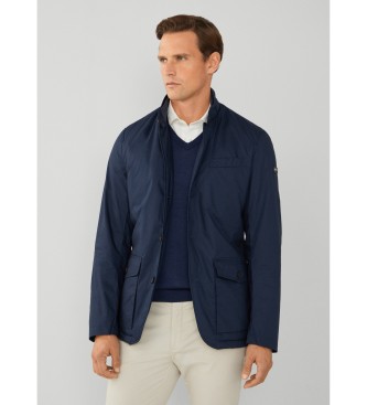 Hackett London para hombre. HM403115 Chaqueta Tech marino (XL), Casual, Poliéster