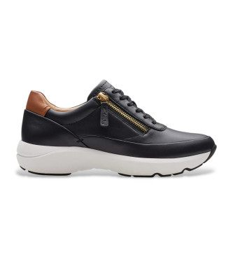 Clarks para mujer. 26176648 Zapatillas de piel Tivoli Zip negro (39), 3 a 5cm, Cordones, Cremallera, Casual