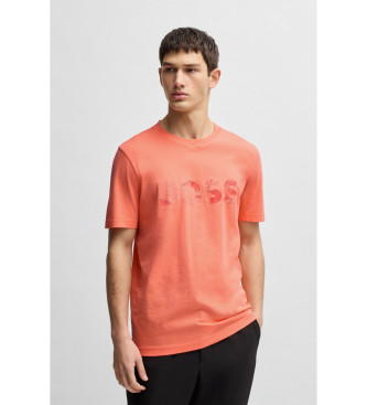 BOSS para hombre. 50537834 Camiseta Logo Glamping rojo (XL), Casual, Algodón, Manga corta