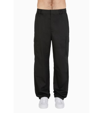 Armani Exchange para hombre. XM000200AF11882UB001 Pantalón cargo negro (31), Casual, Algodón